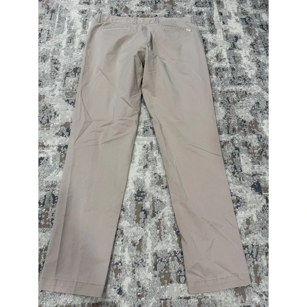 Lacoste Slim Fit Chino Pants Tan Khaki Mens US 38 Cotton Stretch HH2739